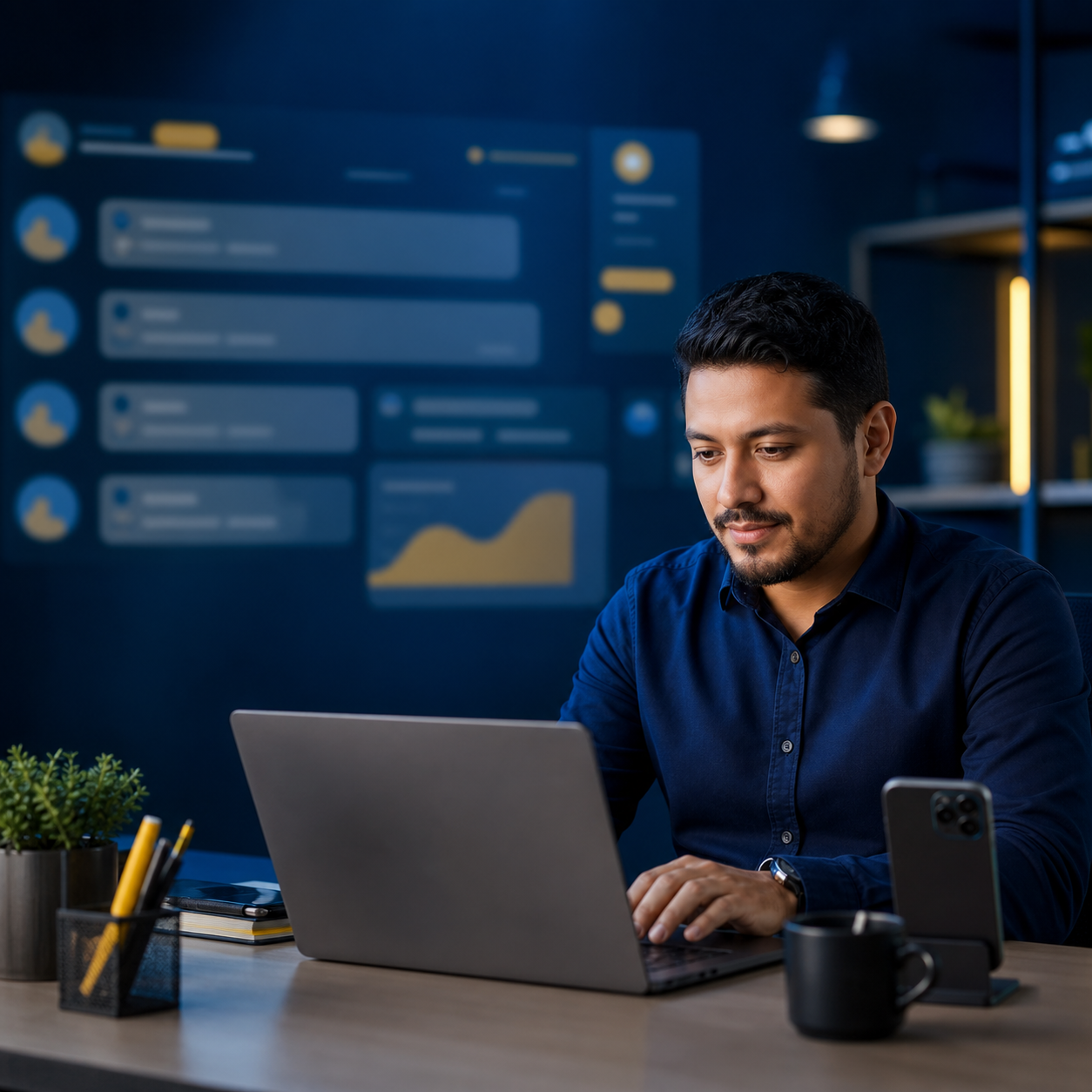 Líder comercial gestionando conversaciones y clientes desde WhatsPlatinum CRM